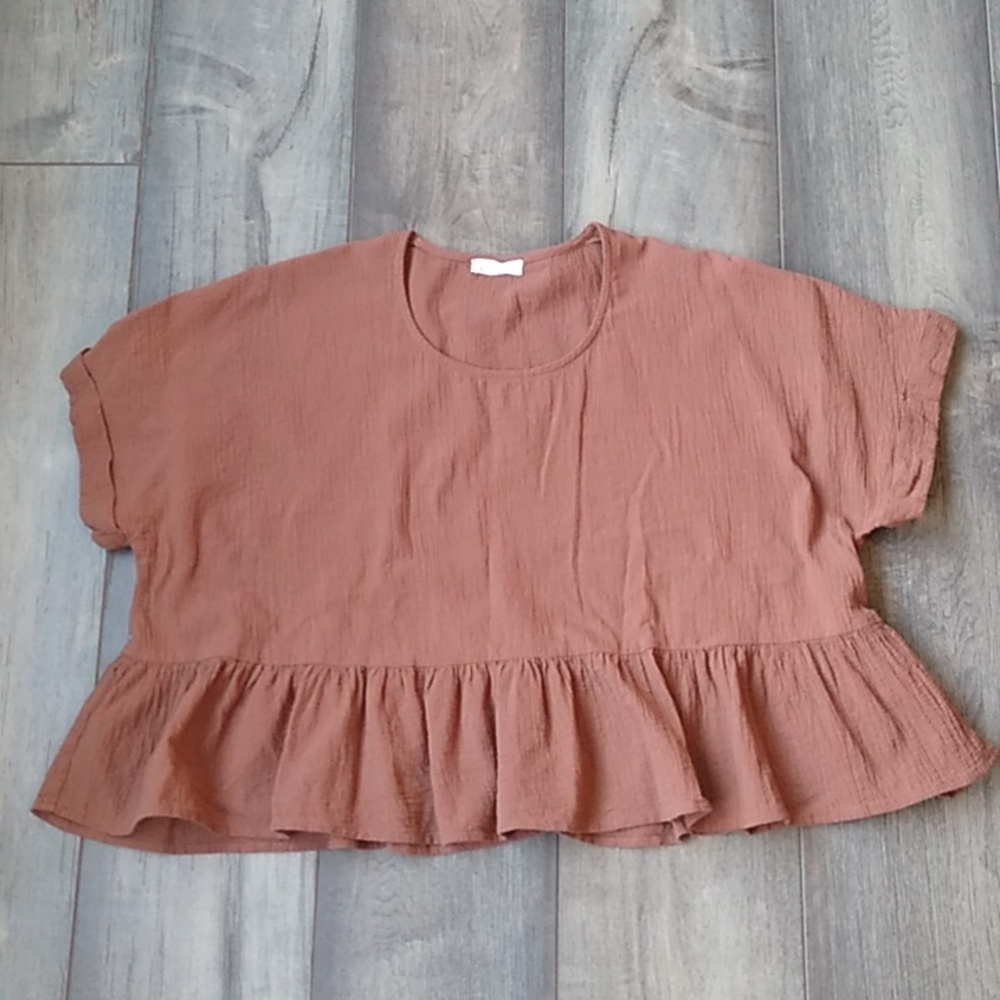 Böhme Crop Top Oversized with Ruffle Size S/M